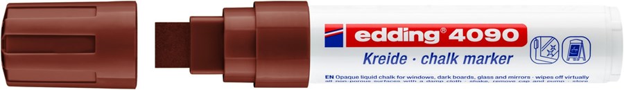 edding 4090 Kreidemarker braun, Keilspitze 4-15 mm (Art.-Nr.: 4-4090007)