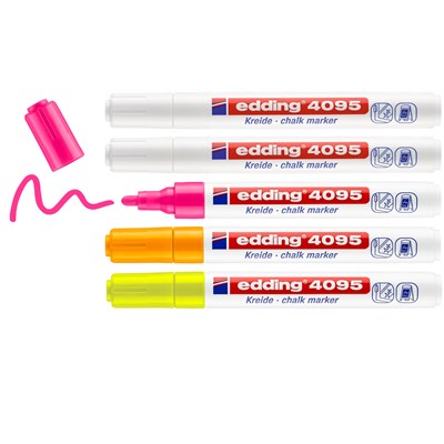 edding 4095 Kreidemarker 5er Set sortiert, Rundspitze 2-3 mm (Art.-Nr.: 4-4095-5999)