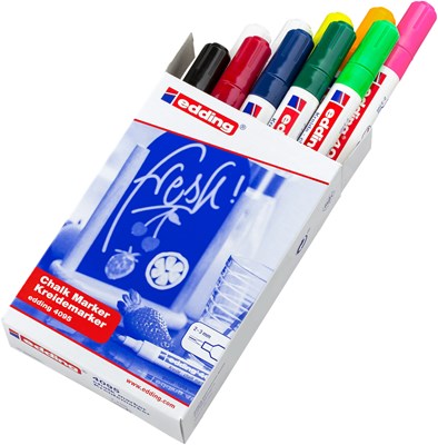 edding 4095 Kreidemarker 10er Set sortiert, Rundspitze 2-3 mm (Art.-Nr.: 4-4095999)