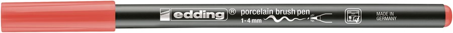 edding 4200 Porzellanpinselstift korallenrot, Pinselspitze 1-4 mm (Art.-Nr.: 4-4200245)