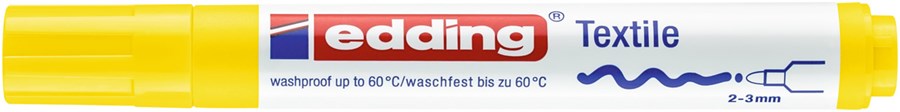 edding 4500 Textilmarker gelb, Rundspitze 2-3 mm (Art.-Nr.: 4-4500005)