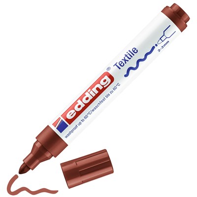 edding 4500 Textilmarker braun, Rundspitze 2-3 mm (Art.-Nr.: 4-4500007)