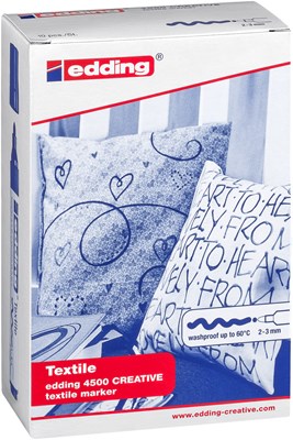 edding 4500 Textilmarker 10er Set basic sortiert, Rundspitze 2-3 mm (Art.-Nr.: 4-4500999)