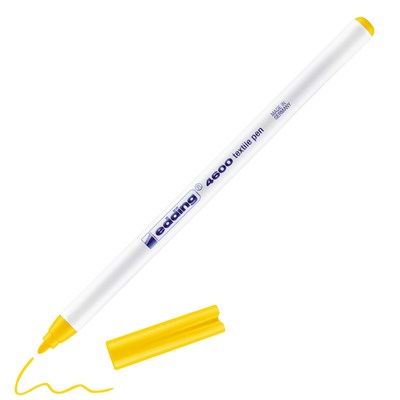 edding 4600 Textilstift gelb, Rundspitze 1 mm (Art.-Nr.: 4-4600005)