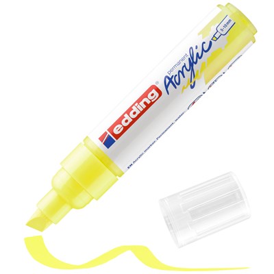 edding 5000 Acrylmarker breit neongelb, Keilspitze 5-10 mm (Art.-Nr.: 4-5000065)