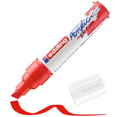 edding 5000 Acrylmarker breit verkehrsrot, Keilspitze 5-10 mm (Art.-Nr.: 4-5000902)