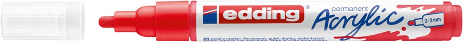 edding 5100 Acrylmarker medium verkehrsrot, Rundspitze 2-3 mm (Art.-Nr.: 4-5100902)