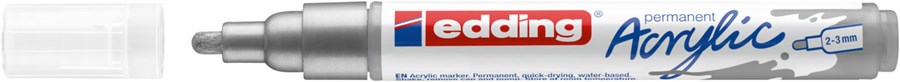 edding 5100 Acrylmarker medium silber, Rundspitze 2-3 mm (Art.-Nr.: 4-5100923)