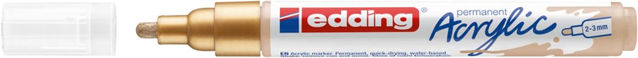 edding 5100 Acrylmarker medium reichgold, Rundspitze 2-3 mm (Art.-Nr.: 4-5100924)