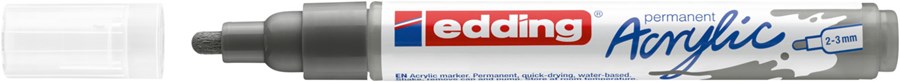 edding 5100 Acrylmarker medium anthrazit, Rundspitze 2-3 mm (Art.-Nr.: 4-5100926)