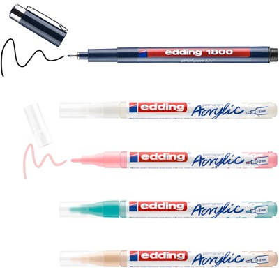 edding 5300 Manga Stifte Kreativset, 5er Set (Art.-Nr.: 4-5300-1800-5-1)