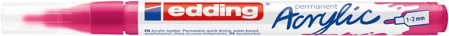 edding 5300 Acrylmarker fein telemagenta matt, Rundspitze 1-2 mm (Art.-Nr.: 4-5300909)