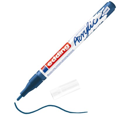 edding 5300 Acrylmarker fein elegant nachtblau matt, Rundspitze 1-2 mm (Art.-Nr.: 4-5300933)