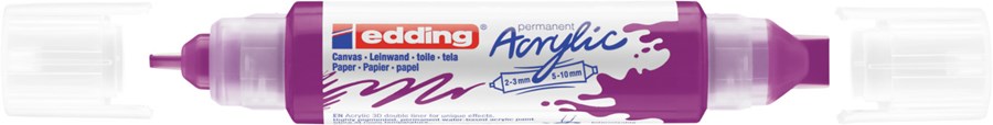 edding 5400 Acryl 3D Double Liner beere, Tubenspitze 2-3 mm + 5-10 mm (Art.-Nr.: 4-5400910)