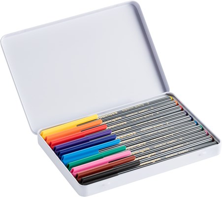 edding 55 Fineliner 10er Set sortiert, Kunststoffspitze 0,3 mm (Art.-Nr.: 4-55-10)