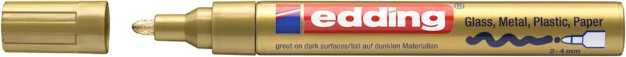 edding 750 creative Glanzlack-Marker gold, Rundspitze 2-4 mm (Art.-Nr.: 4-750-9-053)