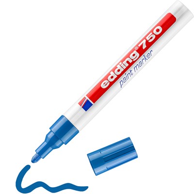 edding 750 Lackmarker blau, Rundspitze 2-4 mm (Art.-Nr.: 4-750003)