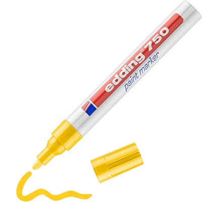 edding 750 Lackmarker gelb, Rundspitze 2-4 mm (Art.-Nr.: 4-750005)