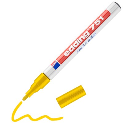 edding 751 Lackmarker gelb, Rundspitze 1-2 mm (Art.-Nr.: 4-751005)