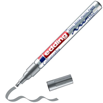 edding 753 Glanzlack-Marker silber, Kalligrafie Spitze 1-2,5 mm (Art.-Nr.: 4-753054)