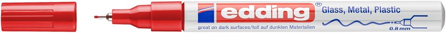 edding 780 creative Glanzlack-Marker rot, Rundspitze 0,8 mm (Art.-Nr.: 4-780-9-002)