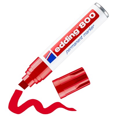 edding 800 Permanentmarker rot, Keilspitze 4-12 mm (Art.-Nr.: 4-800002)