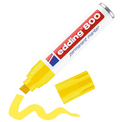 edding 800 Permanentmarker gelb, Keilspitze 4-12 mm (Art.-Nr.: 4-800005)