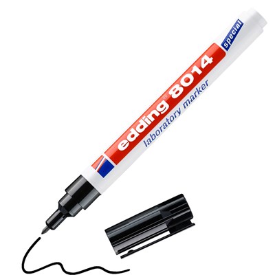 edding 8014 Labormarker Schwarz, Rundspitze 1 mm (Art.-Nr.: 4-8014)