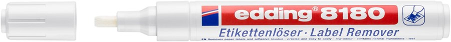 edding 8180 Etikettenlösemarker transparent, Keilspitze 4 mm (Art.-Nr.: 4-8180-1-4)