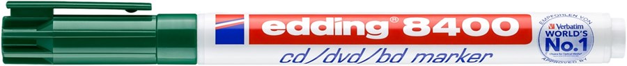 edding 8400 CD/DVD/BD Marker grün, Rundspitze 0,5-1 mm (Art.-Nr.: 4-8400004)