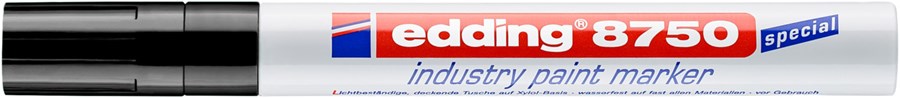 edding 8750 Industrie Lackmarker schwarz, Rundspitze 2-4 mm (Art.-Nr.: 4-8750001)