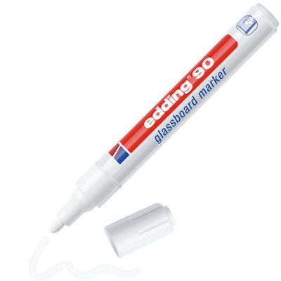 edding 90 Glasboardmarker weiß, Rundspitze 2-3 mm (Art.-Nr.: 4-90049)