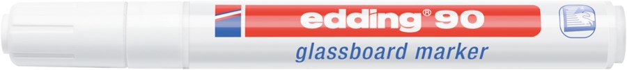 edding 90 Glasboardmarker weiß, Rundspitze 2-3 mm (Art.-Nr.: 4-90049)
