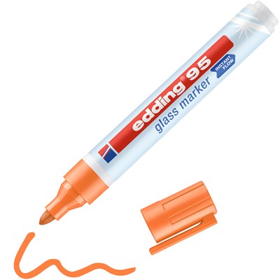 edding 95 Glasmarker orange, Rundspitze 1,5-3mm (Art.-Nr.: 4-95006)