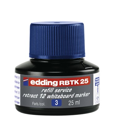edding RBTK 25 Nachfülltinte für Whiteboardmarker blau, 25 ml (Art.-Nr.: 4-RBTK25003)