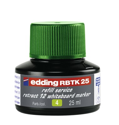 edding RBTK 25 Nachfülltinte für Whiteboardmarker grün, 25 ml (Art.-Nr.: 4-RBTK25004)