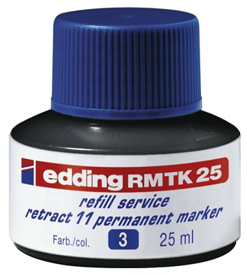 edding RMTK 25 Nachfülltinte für Permanentmarker blau, 25 ml (Art.-Nr.: 4-RMTK25003)