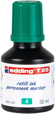 edding T 25 Nachfülltinte für Permanentmarker grün, 30 ml (Art.-Nr.: 4-T25004)
