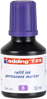 edding T 25 Nachfülltinte für Permanentmarker violett, 30 ml (Art.-Nr.: 4-T25008)