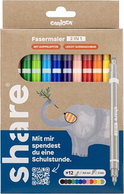 share Fasermaler 2in1 sortiert basic 12St Set (Art.-Nr.: 4-0003-12-1)