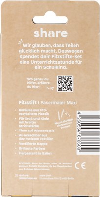 share Filzstift Maxi 6er-Set (Art.-Nr.: 4-0004-6)