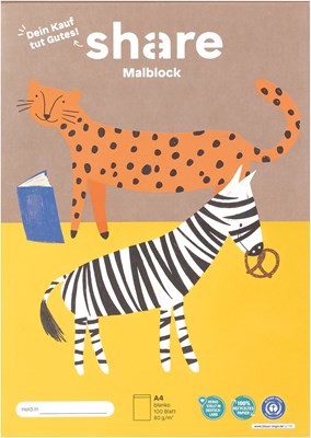 share Malblock A4 100 Blatt (Art.-Nr.: 4-0012)