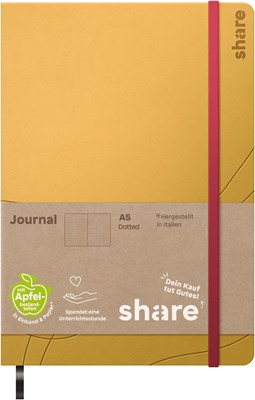 share Notizbuch A5 punktkariert gelb (Art.-Nr.: 4-0014005)