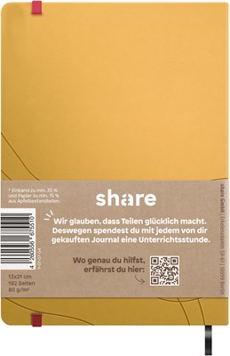 share Notizbuch A5 punktkariert gelb (Art.-Nr.: 4-0014005)