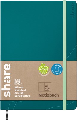 share Notizbuch A5 punktkariert petrol (Art.-Nr.: 4-0014059)