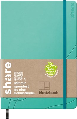 share Notizbuch A6 blanko türkis (Art.-Nr.: 4-0014515)