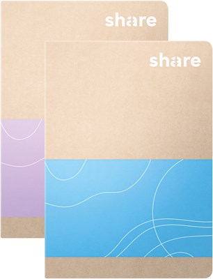 share Notizheft A6 kariert pastellblau-lavendel (Art.-Nr.: 4-0015)