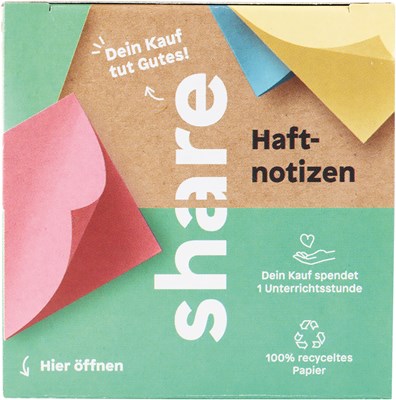 share Haftnotizblock 4x100 Blatt (Art.-Nr.: 4-0017)