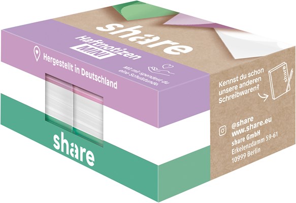 share Haftnotizblock Mini 6x100 Blatt (Art.-Nr.: 4-0018)