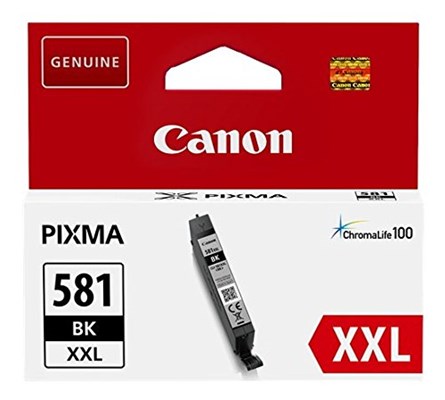 Canon CLI-581XXLBK, Tintenpatrone, schwarz, extra hohe Füllmenge (Art.-Nr.: 1998C001)